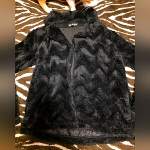 Black Fuzzy Women's Jacket